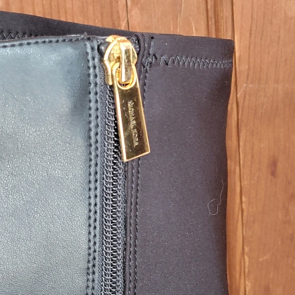 Michael Kors Black Finely Tall Leather Riding Heeled Boots 7 - Picture 11 of 16